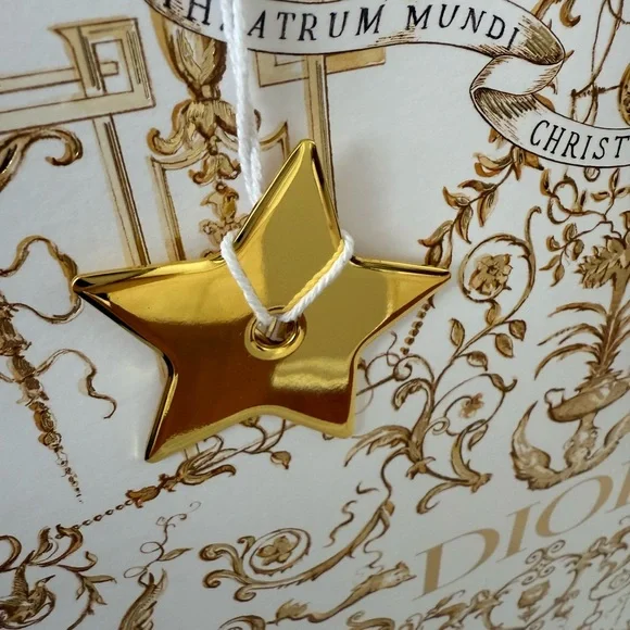 Dior White and Gold Ornate Design Bag